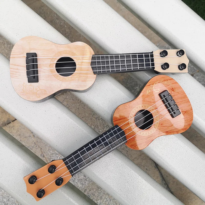 4 Cordas Ukulele Clássico Guitarra Brinquedo Instrumentos Musicais para Crianças Mini Guitarra Educação Infantil Pequenos Brinquedos de Guitarra para Crianças