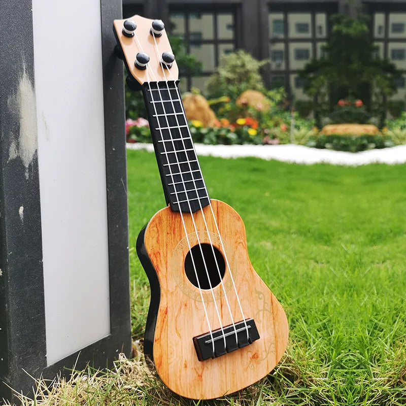 4 Cordas Ukulele Clássico Guitarra Brinquedo Instrumentos Musicais para Crianças Mini Guitarra Educação Infantil Pequenos Brinquedos de Guitarra para Crianças