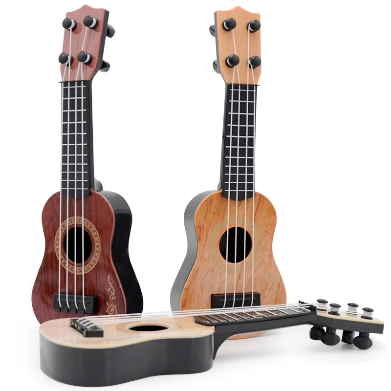 4 Cordas Ukulele Clássico Guitarra Brinquedo Instrumentos Musicais para Crianças Mini Guitarra Educação Infantil Pequenos Brinquedos de Guitarra para Crianças